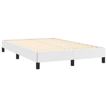 Giroletto Molle con Materasso e LED Bianco 120x190cm Similpelle