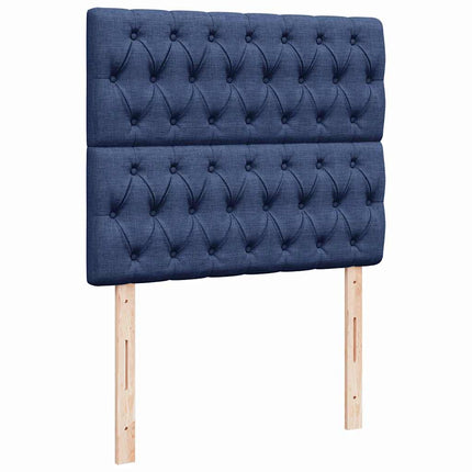Letto a Molle con Materasso e LED Blu 120x190 cm in Tessuto