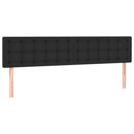 Letto a Molle con Materasso e LED Nero 120x190 cm in Similpelle
