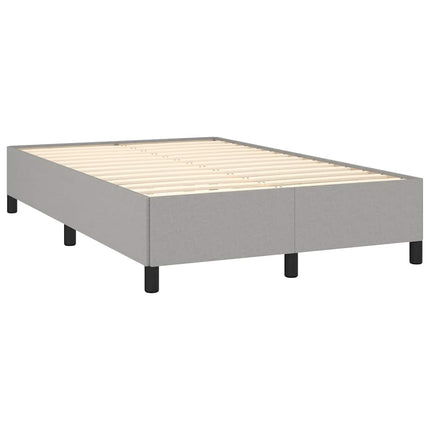 Giroletto a Molle con Materasso Grigio Chiaro 120x190cm Tessuto