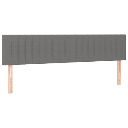 Giroletto a Molle con Materasso Grigio Scuro 120x190cm Tessuto