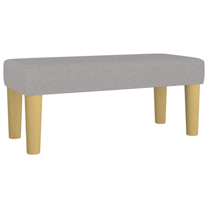 Giroletto a Molle con Materasso Grigio Chiaro 120x190cm Tessuto