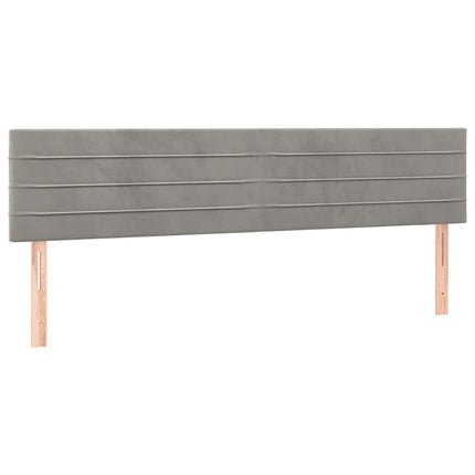 Giroletto a Molle con Materasso Grigio Chiaro 120x190cm Velluto