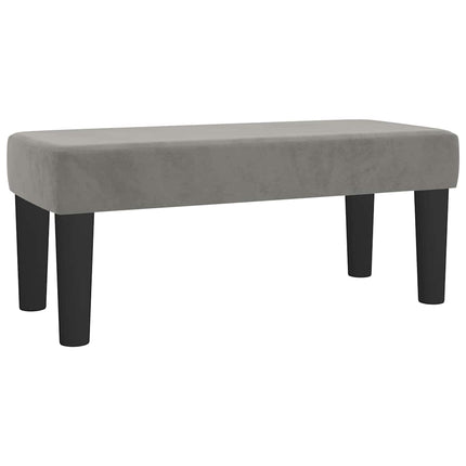 Giroletto a Molle con Materasso Grigio Chiaro 120x190cm Velluto