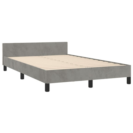 Giroletto senza Materasso Grigio Chiaro 120x190 cm Velluto