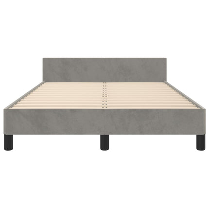 Giroletto senza Materasso Grigio Chiaro 120x190 cm Velluto