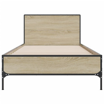 Giroletto Rovere Sonoma 75x190cm in Legno Multistrato e Metallo