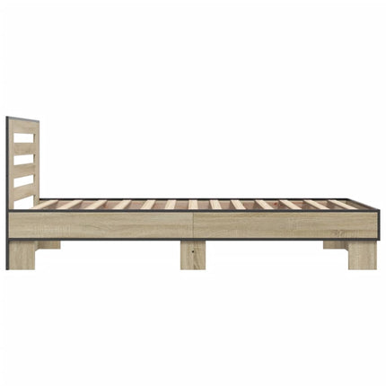Giroletto Rovere Sonoma 75x190cm in Legno Multistrato e Metallo