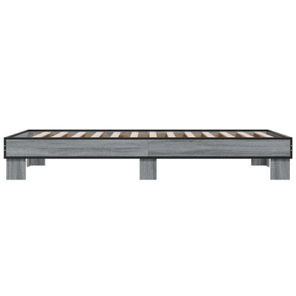 Giroletto Grigio Sonoma 75x190cm in Legno Multistrato e Metallo