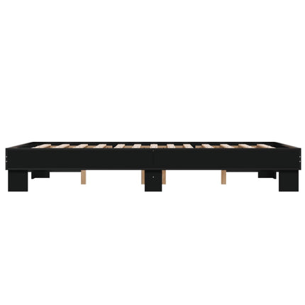 Giroletto Nero 120x190 cm in Legno Multistrato e Metallo