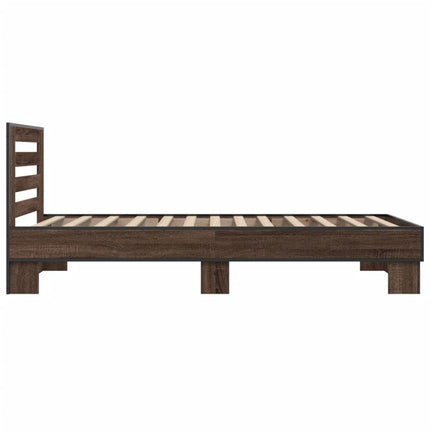 Giroletto Rovere Marrone 90x190 cm Legno Multistrato e Metallo