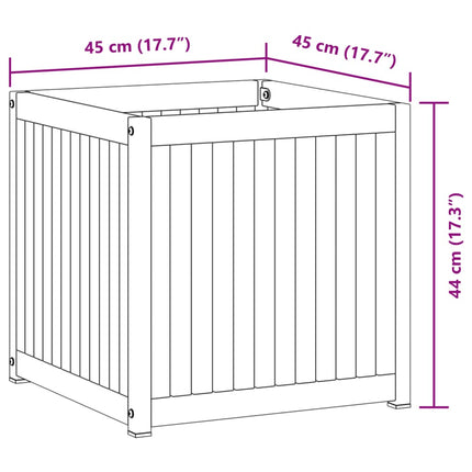 Fioriera da Giardino 45x45x44 cm in Legno Massello di Acacia