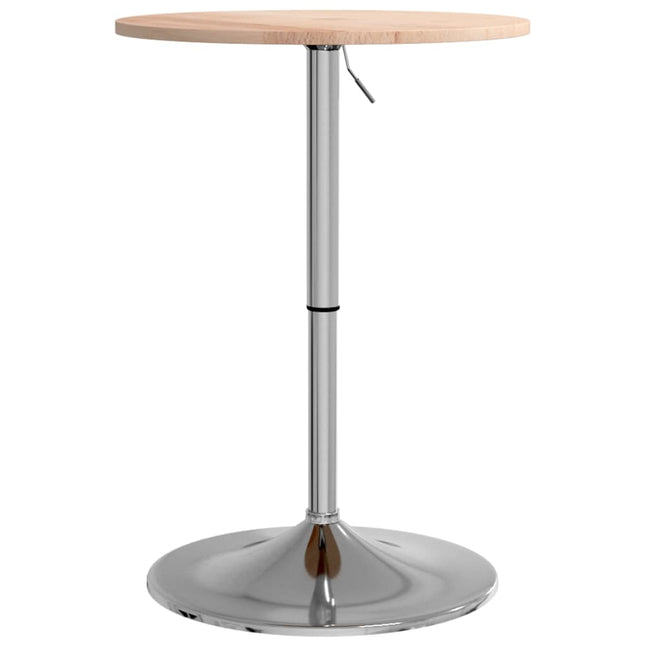 Tavolino da Bar Ø50x89,5 cm in Legno Massello di Rovere