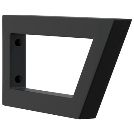 Reggimensole per Lavabo 2 pz Nere Trapezio in Acciaio
