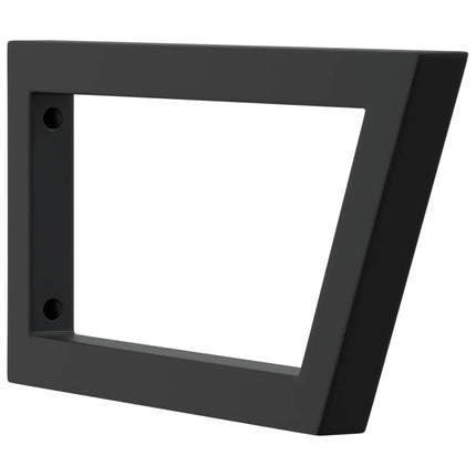 Reggimensole per Lavabo 2 pz Nere Trapezio in Acciaio