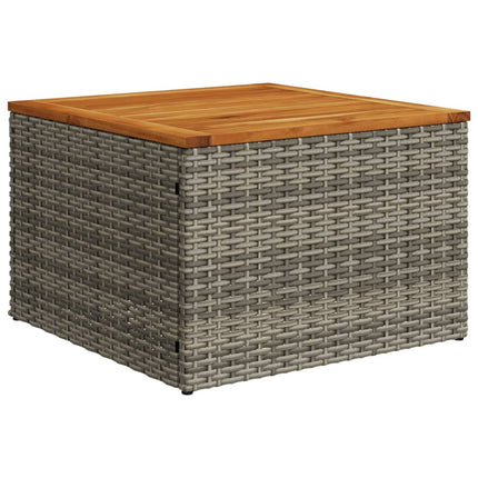 Set Divani da Giardino 2pz con Cuscini Grigio Polyrattan Acacia