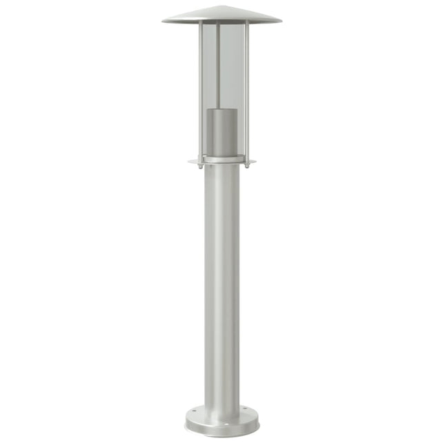 Lampada da Terra per Esterni Argento 60 cm in Acciaio Inox