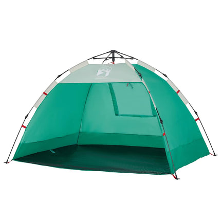 Tenda da Spiaggia 2 Persone Verde Rilascio Rapido Impermeabile