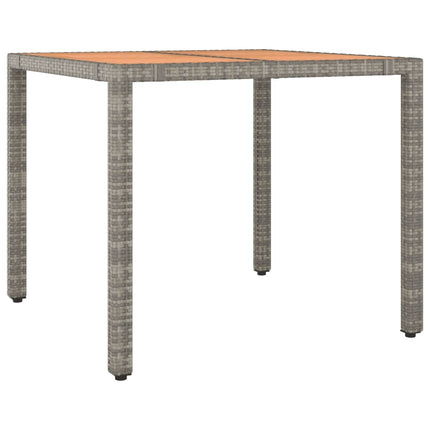 Set BistrÃ² da Giardino 5 pz con Cuscini in Polyrattan Grigio