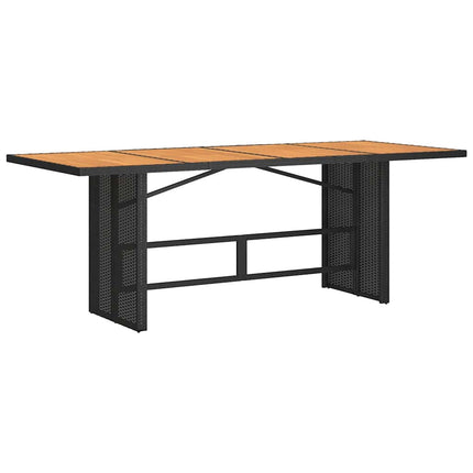 Set da BistrÃƒÂ² da Giardino 7 pz con Cuscini Nero in Polyrattan
