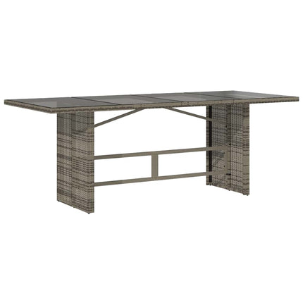 Set BistrÃƒÆ’Ã‚Â² da Giardino 7 pz con Cuscini in Polyrattan Grigio