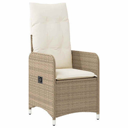 Set da BistrÃƒÆ’Ã‚Â² da Giardino 9 pz con Cuscini Beige in Polyrattan