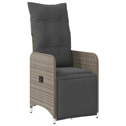 Set BistrÃƒÆ’Ã‚Â² da Giardino 7 pz con Cuscini in Polyrattan Grigio