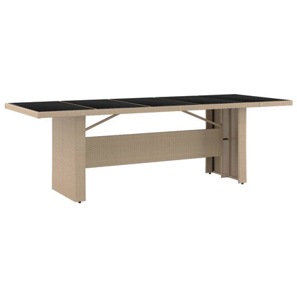 Set da BistrÃƒÆ’Ã‚Â² da Giardino 9 pz con Cuscini Beige in Polyrattan