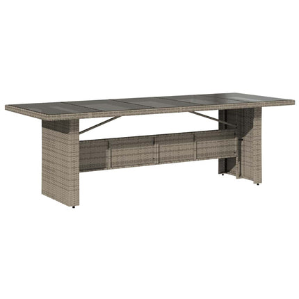 Set BistrÃ² da Giardino 11 pz con Cuscini in Polyrattan Grigio