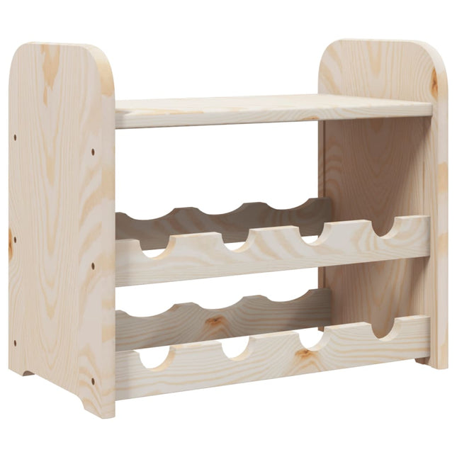 Portavini con Pannello Superiore 43x25x37cm Legno Massello Pino