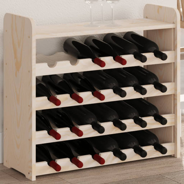 Portavini Pannello Superiore 67,5x25x60 cm Legno Massello Pino