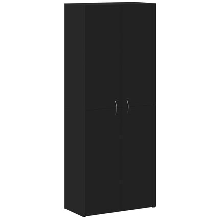 Schedario Nero 60x32x153 cm in Truciolato