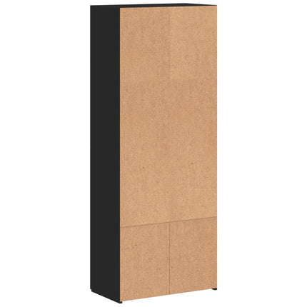 Schedario Nero 60x32x153 cm in Truciolato