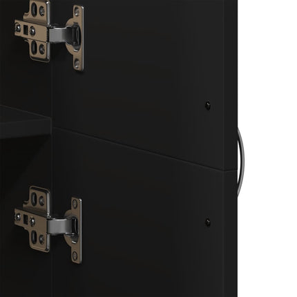Schedario Nero 60x32x153 cm in Truciolato