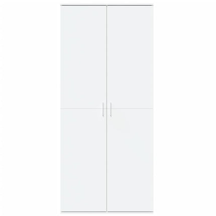 Credenza Bianca 80x35x180 cm in Legno Multistrato