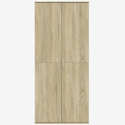 Credenza Rovere Sonoma 80x35x180 cm in Legno Multistrato