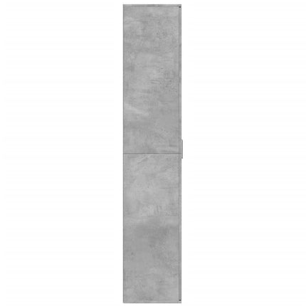 Credenza Grigio Cemento 80x35x180 cm in Legno Multistrato