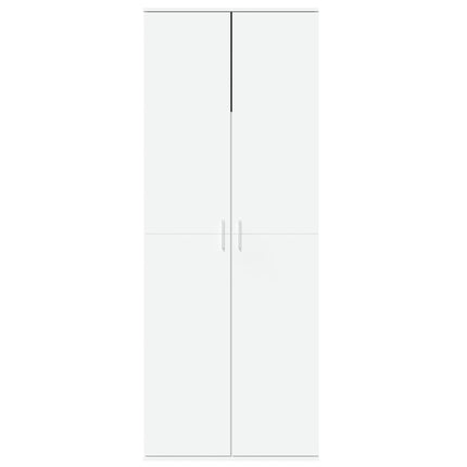 Credenza Bianca 70x35x180 cm in Legno Multistrato