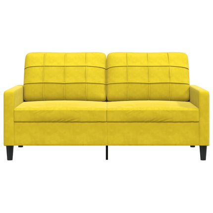 Divano a 2 Posti giallo 140 cm in Velluto
