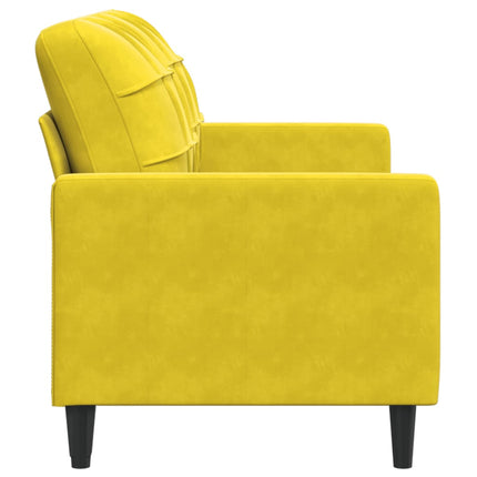 Divano a 2 Posti giallo 140 cm in Velluto