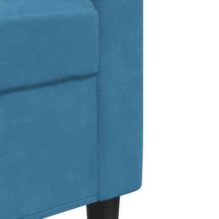 Divano a 2 Posti Blu 140 cm in Velluto