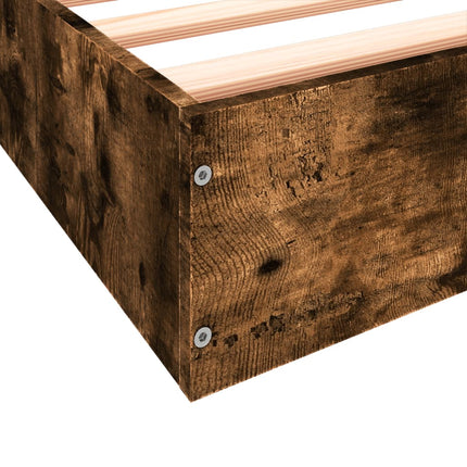 Giroletto senza Materasso Rovere Fumo 200x200 cm in Truciolato