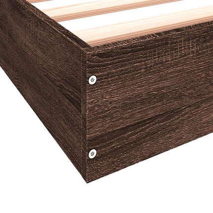 Giroletto senza Materasso Rovere Marrone 120x200 cm Truciolato