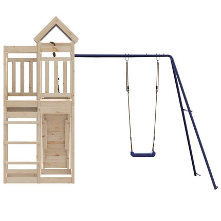 Set da Gioco da Esterno in Legno Massello di Pino