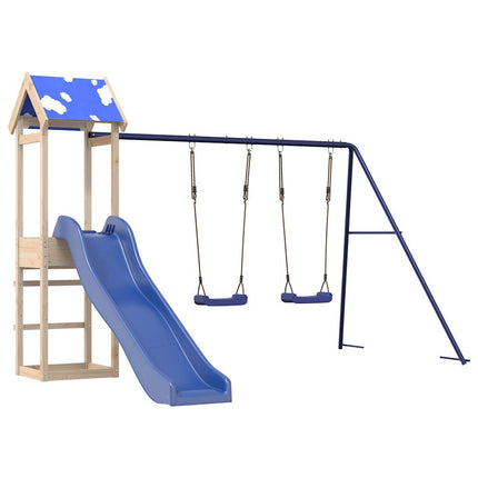 Set da Gioco da Esterno in Legno Massello di Pino