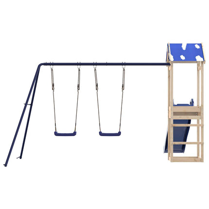 Set da Gioco da Esterno in Legno Massello di Pino