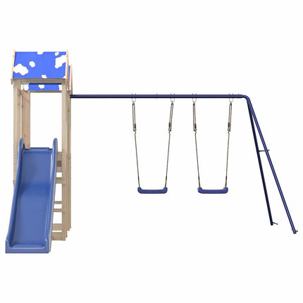 Set da Gioco da Esterno in Legno Massello di Pino