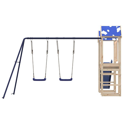 Set da Gioco da Esterno in Legno Massello di Pino