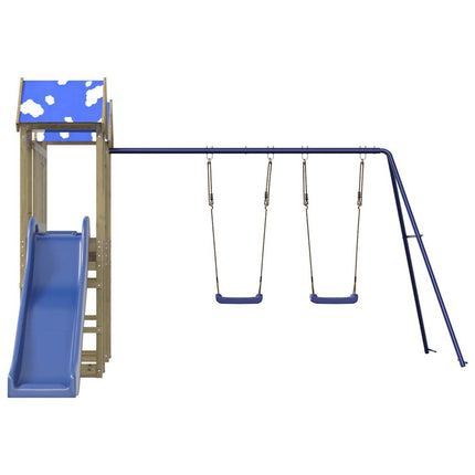 Set da Gioco da Esterno in Legno di Pino Impregnato