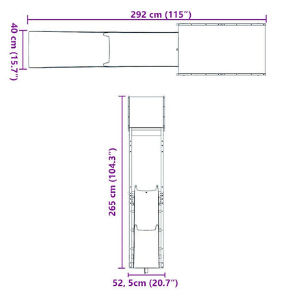 Set da Gioco da Esterno in Legno di Pino Impregnato